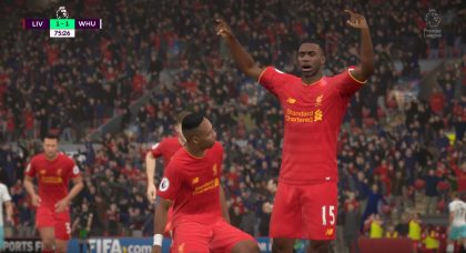FIFA 17 Predicts: Liverpool (Sturridge 76′) 1-1 West Ham (Lanzini 10′)