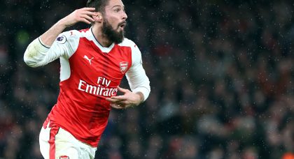 Fans react to Olivier Giroud’s stunning strike in Arsenal’s win over Palace
