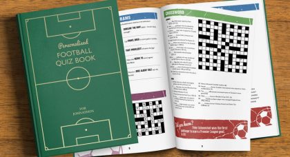 COMPETITION HAS ENDED: Personalised Football Quiz Book!