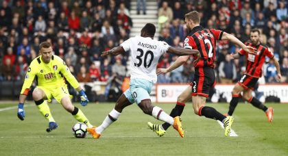 West Ham forward Michail Antonio out for the rest of the season