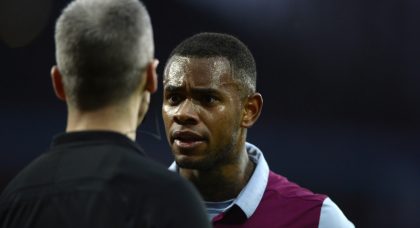 Aston Villa’s Leandro Bacuna given six-game ban for clash with linesman