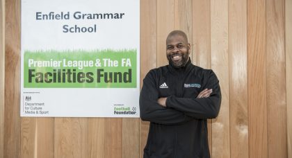 Former Chelsea defender Michael Duberry opens new £1.25m pitch at his old school