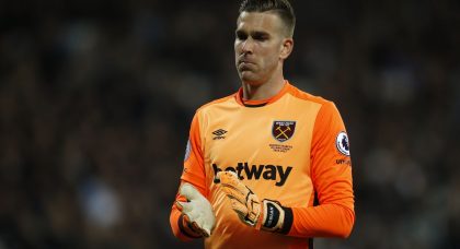 Newcastle eyeing up summer move for West Ham goalkeeper Adrian