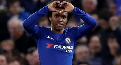 Manchester United confident of landing Chelsea forward Willian in £60m deal