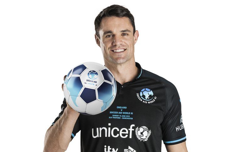 New Zealand rugby legend Dan Carter joins World XI side for Soccer Aid 2018