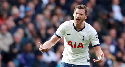 Tottenham Hotspur defender Jan Vertonghen interesting Napoli